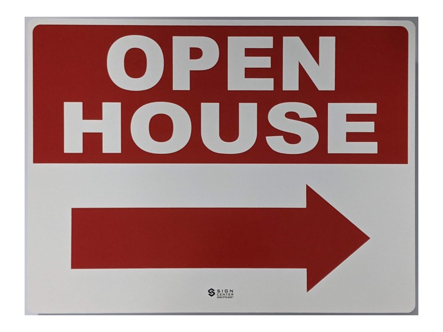 Economy CORO OPEN HOUSE sign, 24x18