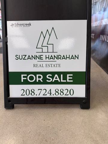Silvercreek For Sale panel in a black A frame