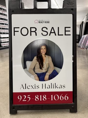 Keller Williams For Sale photo panel in a black A frame